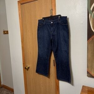 Eddie Bauer NWT Size 16R Dark Wash High-Rise Cropped Jeans w/23.5" Inseam